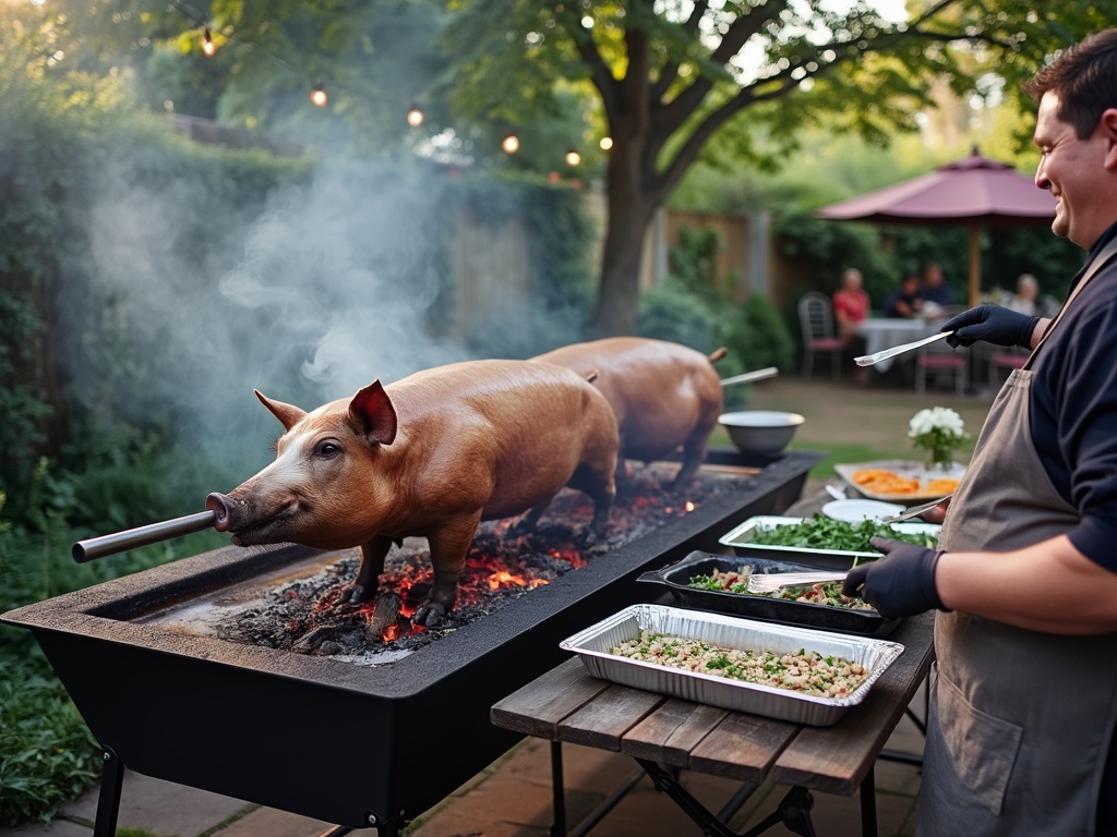 cochon grillé à domicile prix
