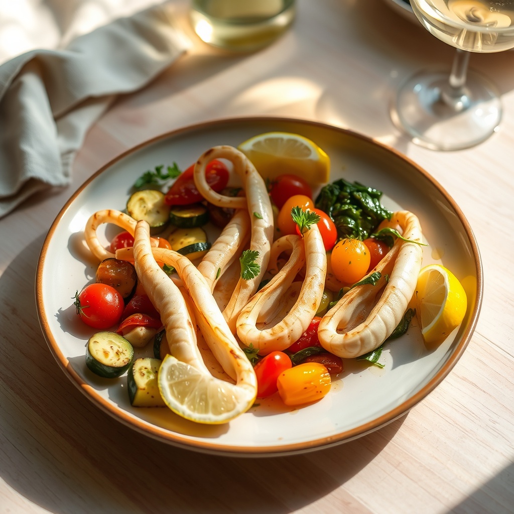 quel légumes avec des encornets