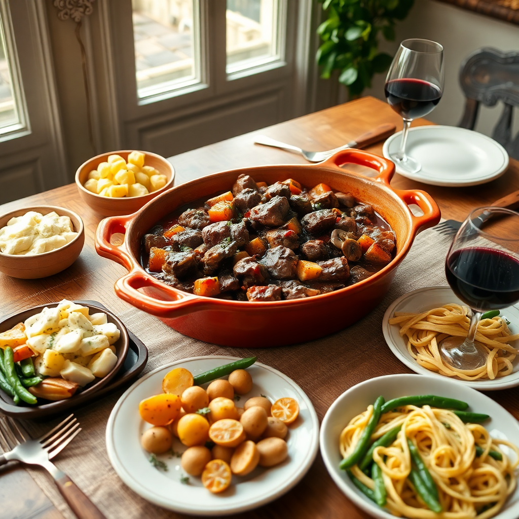 accompagnement boeuf bourguignon