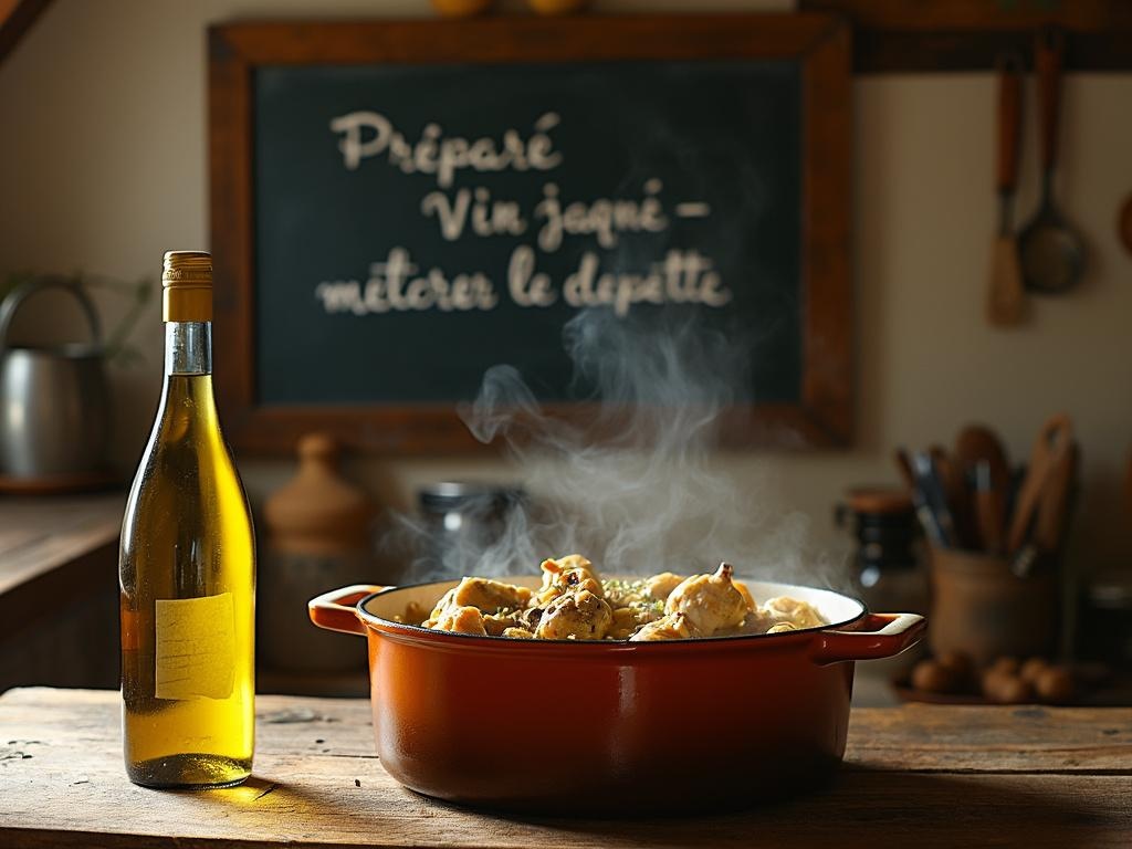 peut on faire un poulet au vin jaune la veille