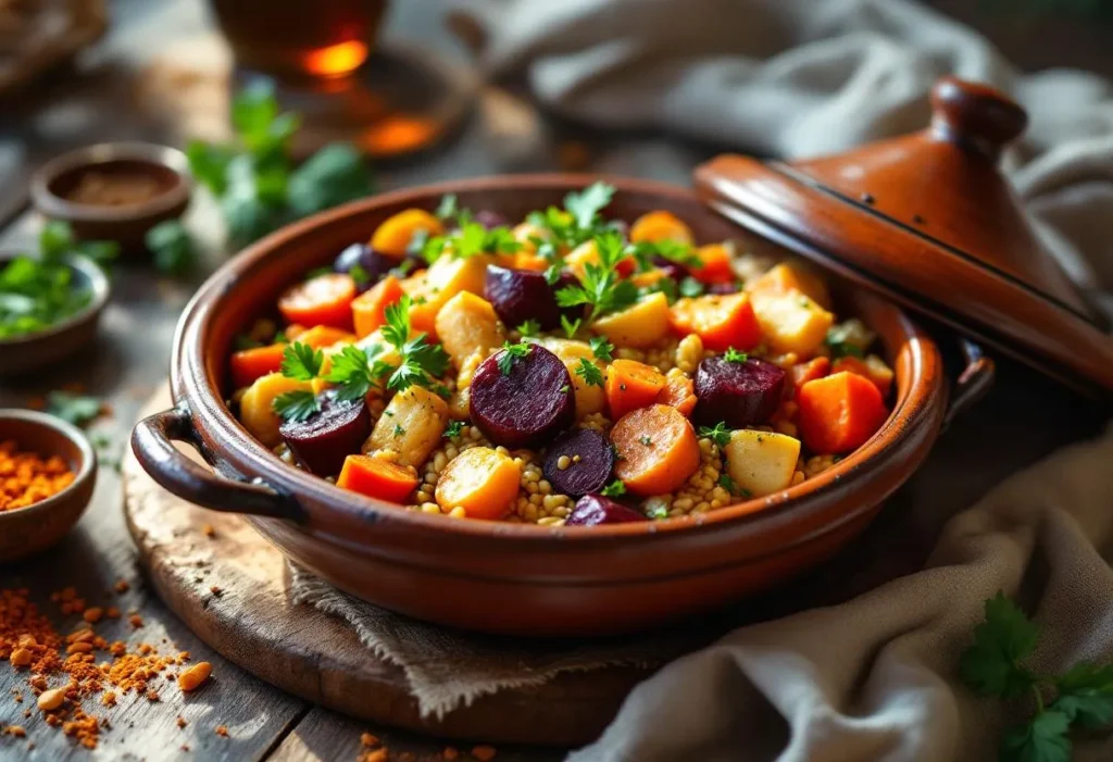 recette de tajine de légumes racines au millet