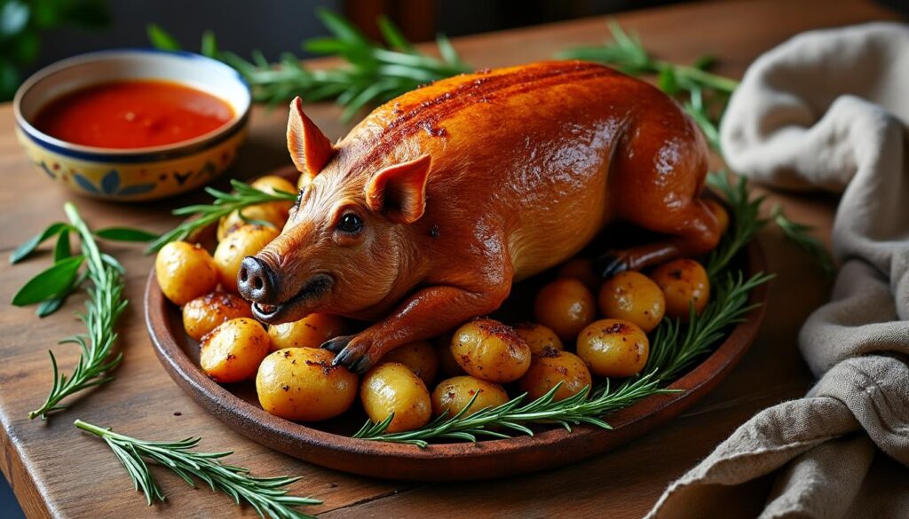 découvrez la recette traditionnelle facile du leitão bairrada, un plat portugais savoureux à base de cochon de lait rôti, parfait pour impressionner vos invités.