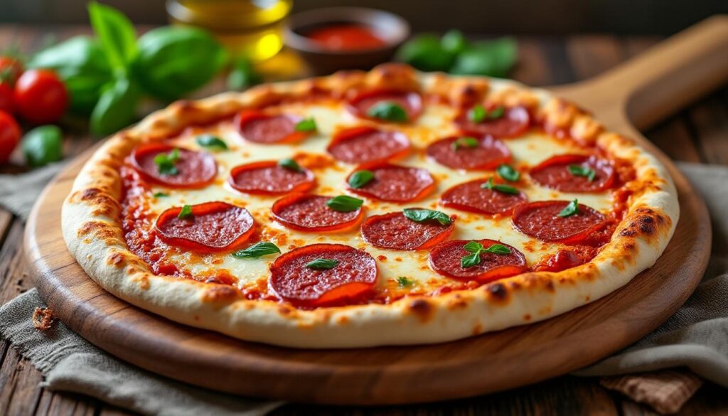 découvrez une recette facile de pizza maison au salami, délicieuse et rapide à préparer pour régaler toute la famille en un rien de temps.