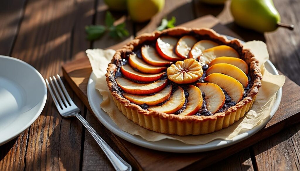 découvrez la recette facile et gourmande de la tarte poire chocolat de cyril lignac, un dessert parfait pour régaler vos papilles en toute simplicité.