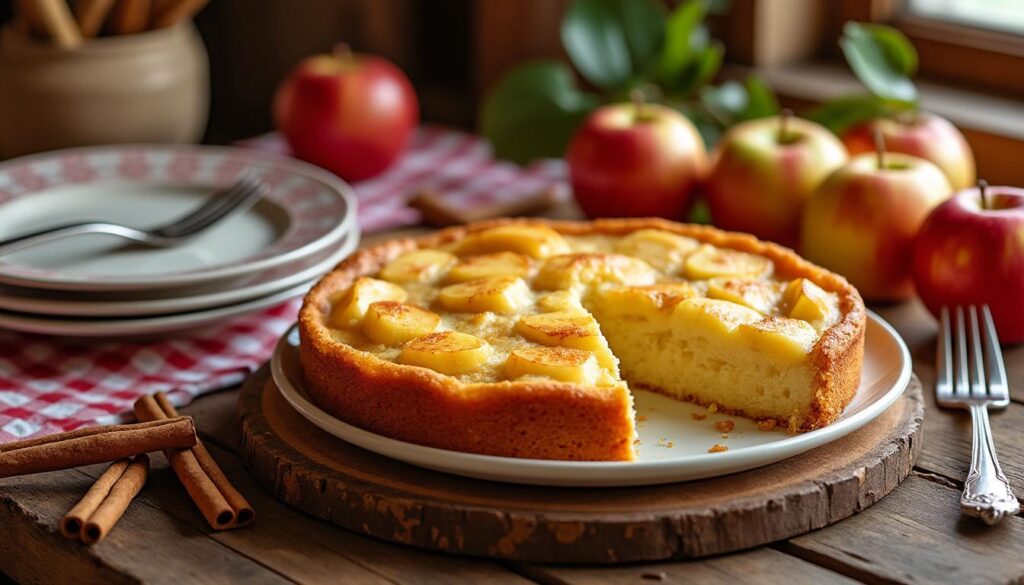 découvrez la recette facile et moelleuse du gâteau flan aux pommes de ma grand-mère, un dessert traditionnel et gourmand à préparer en toute simplicité.