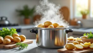 découvrez notre guide rapide et efficace pour la cuisson des pommes de terre à la cocotte minute. astuces et conseils pour un résultat parfait en un rien de temps.