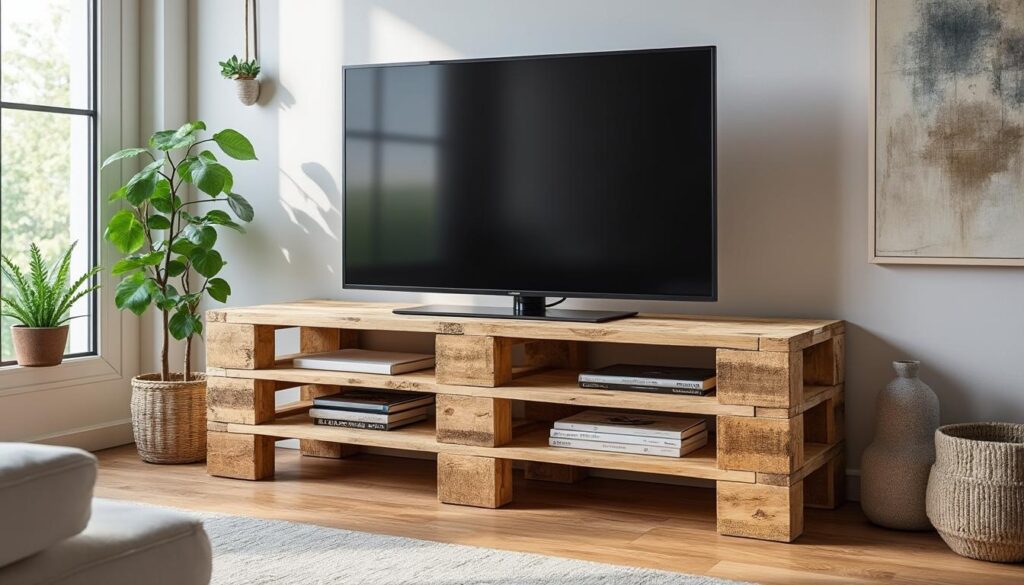 apprenez à fabriquer un support tv avec une palette grâce à notre guide facile et économique, parfait pour un meuble personnalisé et durable.