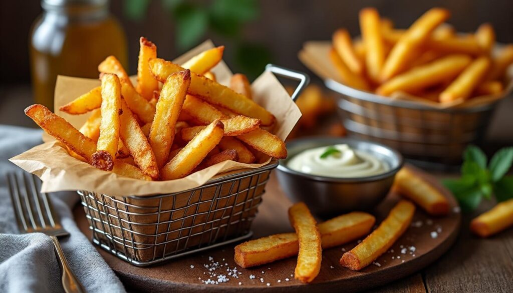 découvrez notre recette maison de frites à la graisse de bœuf, croustillantes et savoureuses, pour un plaisir gourmand authentique à partager.