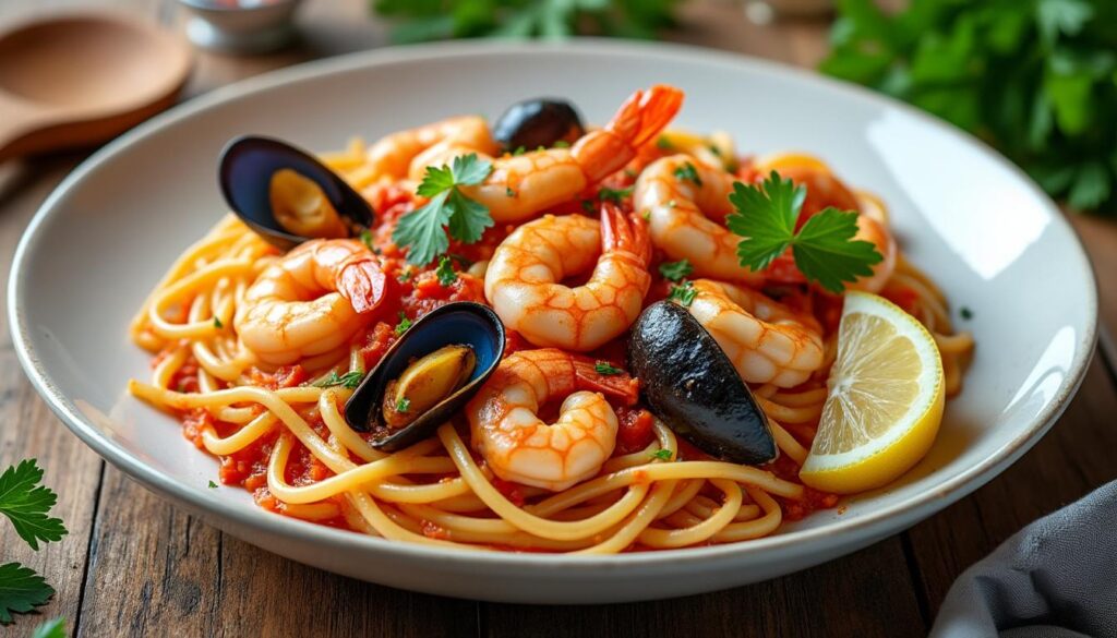 découvrez notre recette facile et rapide de pâtes aux fruits de mer, parfaite pour un repas savoureux et gourmand en quelques minutes.