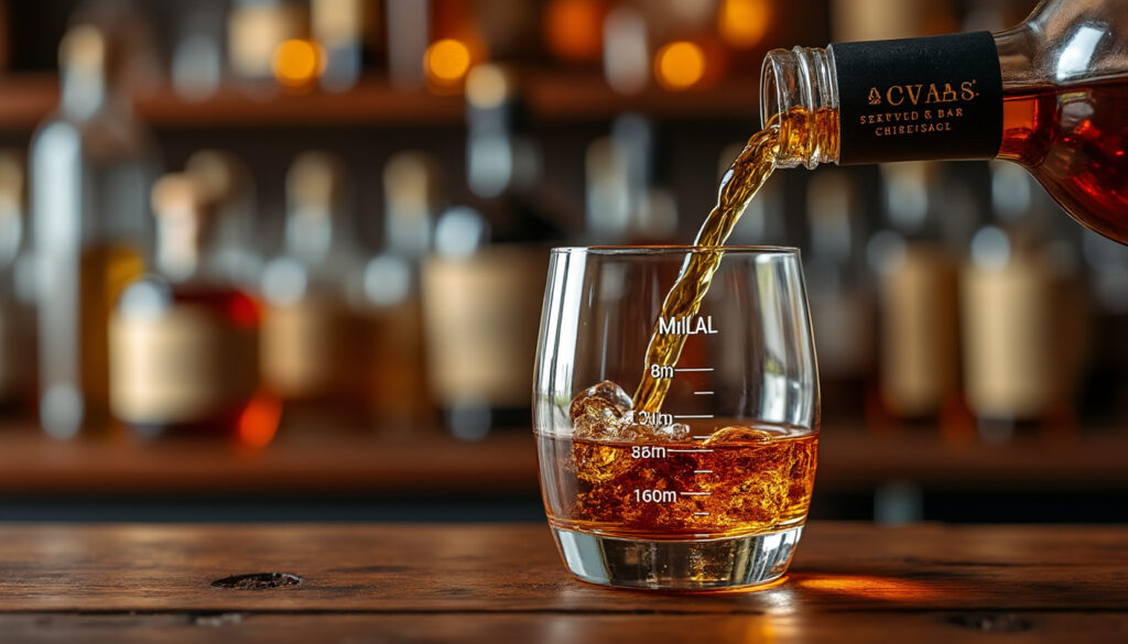 découvrez la quantité idéale en millilitres pour servir un verre standard de whisky au bar et maîtrisez l'art du dosage parfait.