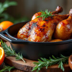 découvrez une recette simple et rapide de canard à l'orange en cocotte, idéale pour un repas savoureux et parfumé à partager en famille ou entre amis.