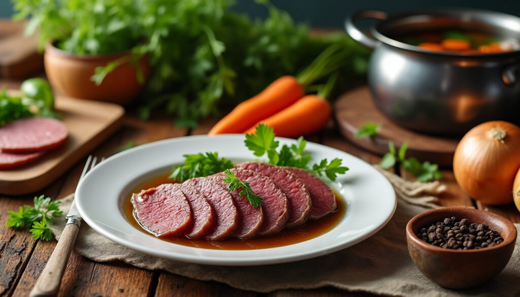 découvrez notre recette traditionnelle facile de langue de bœuf façon grand-mère, un plat savoureux et réconfortant à préparer chez vous.